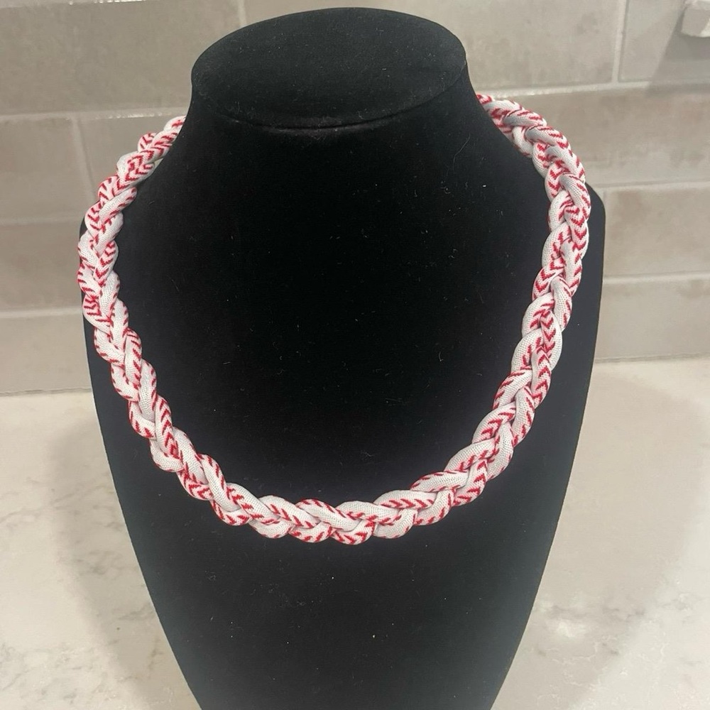 Braided Necklace Youth Tornado 3 Rope Braid Necklace 18 in baseball team